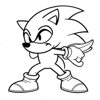 Sonic With A Sword In Action Coloring Page 50614-42187