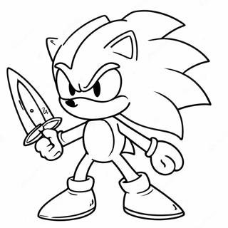 Epic Sonic With A Sword Coloring Page 50615-42192