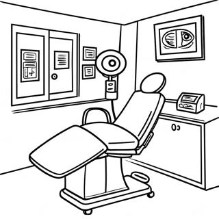 Eye Doctor Exam Room Coloring Page 50634-42202