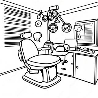 Eye Doctor Exam Room Coloring Page 50634-42203