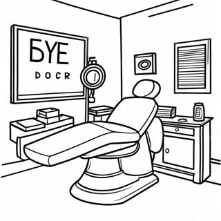 Eye Doctor Exam Room Coloring Page 50634-42204