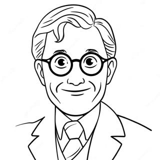 Friendly Eye Doctor With Glasses Coloring Page 50635-42200