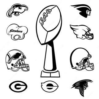 Colorful Nfl Team Logos Coloring Page 5063-4063