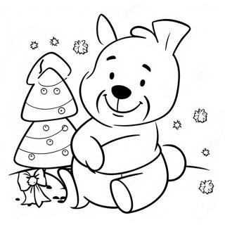 Christmas Winnie The Pooh Coloring Pages