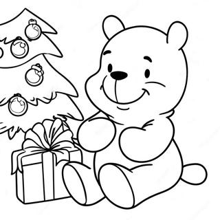 Christmas Winnie The Pooh Coloring Page 50654-42214