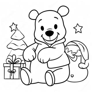 Christmas Winnie The Pooh Coloring Page 50654-42215