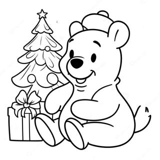 Christmas Winnie The Pooh Coloring Page 50654-42216