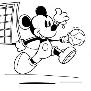 Mickey Mouse Playing Soccer Coloring Page 50705-42269