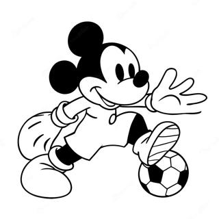 Mickey Mouse Playing Soccer Coloring Page 50705-42271