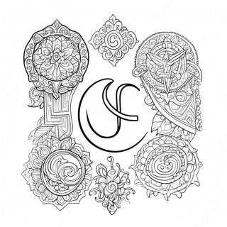 Arabic Alphabet Coloring Page 50724-42259