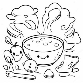 Stone Soup Story Scene Coloring Page 50744-42275