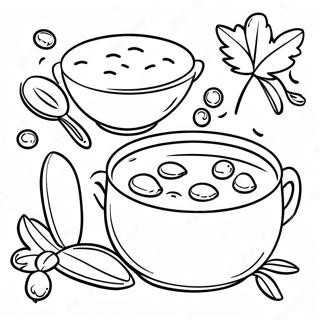 Stone Soup Story Scene Coloring Page 50744-42276