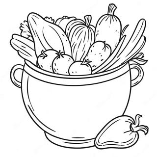 Colorful Vegetables In Stone Soup Coloring Page 50745-42281