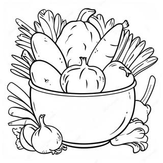 Colorful Vegetables In Stone Soup Coloring Page 50745-42282