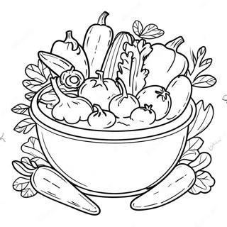 Colorful Vegetables In Stone Soup Coloring Page 50745-42283