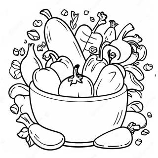 Colorful Vegetables In Stone Soup Coloring Page 50745-42284