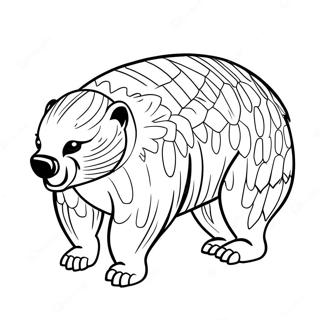 Honey Badger Coloring Pages