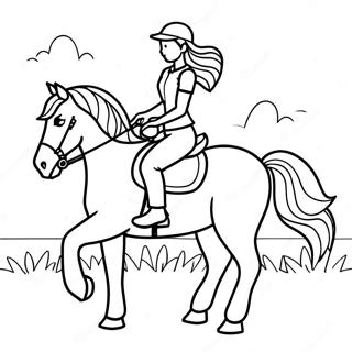 Horseback Riding Girl Coloring Page 50774-42302