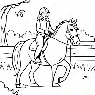 Horseback Riding Girl Coloring Page 50774-42304