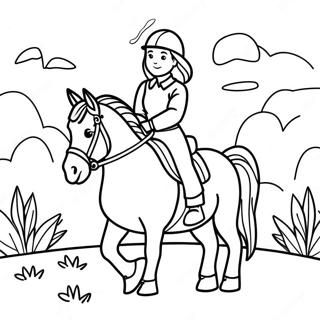 Adventurous Girl On Horseback Coloring Page 50775-42309