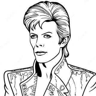 David Bowie In Ziggy Stardust Costume Coloring Page 50795-42320