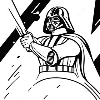 Darth Vader In Battle Coloring Page 50805-42342