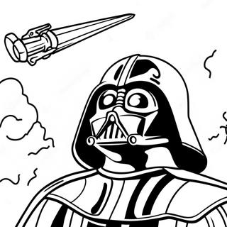 Darth Vader In Battle Coloring Page 50805-42344