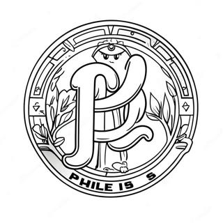 Phillies Logo Coloring Page 5082-4076