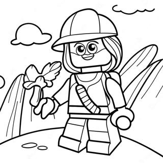 Adventurous Girl Lego Explorer Coloring Page 50835-42354