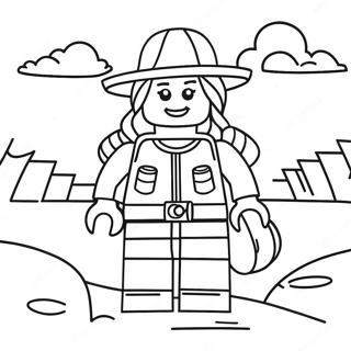 Adventurous Girl Lego Explorer Coloring Page 50835-42355