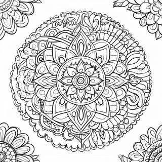 Relaxing Recovery Mandala Coloring Page 50855-42378