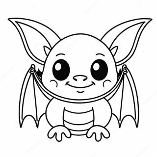 Cute Bat Hanging Upside Down Coloring Page 50865-42374