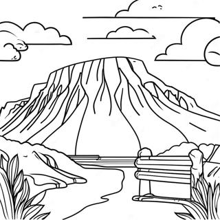 Majestic Table Mountain Coloring Page 50915-42423