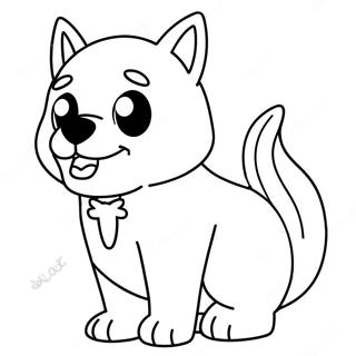 Anime Dog Coloring Page 50934-42443