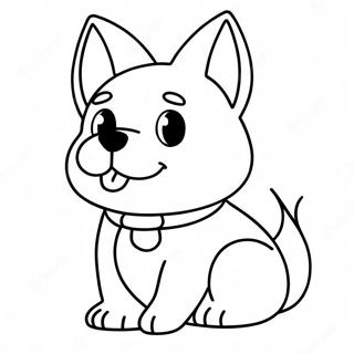 Anime Dog Coloring Page 50934-42444