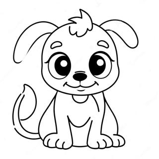 Cute Anime Dog With Big Eyes Coloring Page 50935-42449