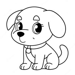 Cute Anime Dog With Big Eyes Coloring Page 50935-42450