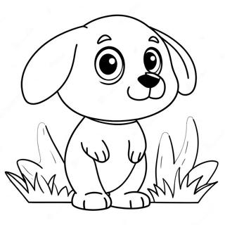 Cute Anime Dog With Big Eyes Coloring Page 50935-42451