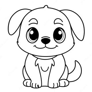 Cute Anime Dog With Big Eyes Coloring Page 50935-42452