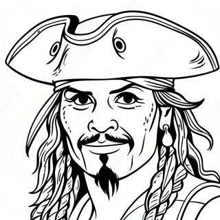 Pirates Of The Caribbean Johnny Depp Coloring Page 50955-42457