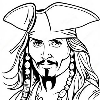 Pirates Of The Caribbean Johnny Depp Coloring Page 50955-42459