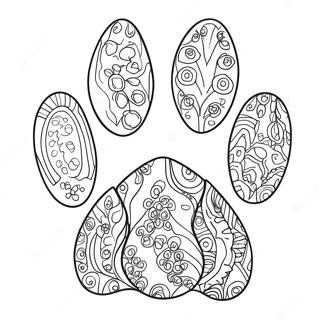 Paw Print Coloring Pages