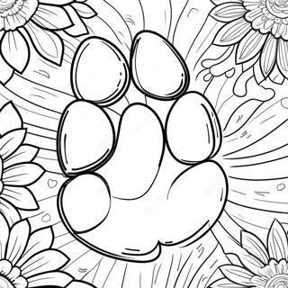 Paw Print Coloring Page 50984-42474