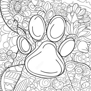 Paw Print Coloring Page 50984-42475