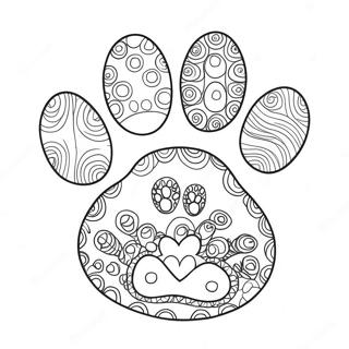 Cute Puppy Paw Print Coloring Page 50985-42490