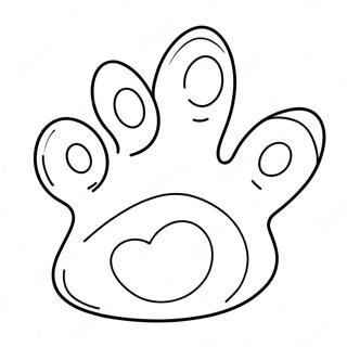 Cute Puppy Paw Print Coloring Page 50985-42491