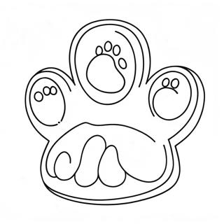 Cute Puppy Paw Print Coloring Page 50985-42492