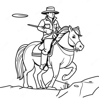 Hunter In Action Coloring Page 50995-42478