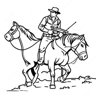 Hunter In Action Coloring Page 50995-42479