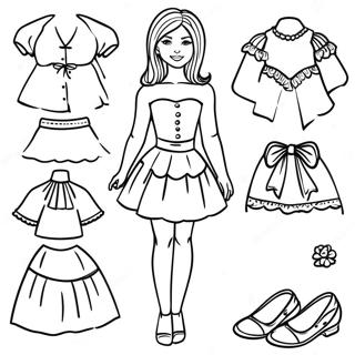 Marisole Monday Paper Doll Coloring Page 51014-42498